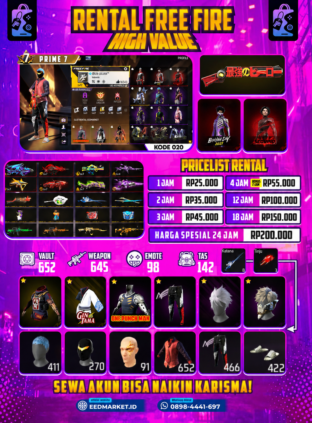 FF 020 - SG OPM BAJU GENOS GINTAMA CELANA ANGEL MERAH RAMBUT KAKASHI MAX 6