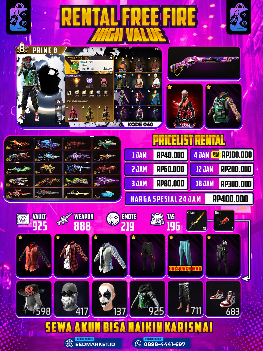 FF 060 - SG RAPPER EVO 17 MAX 15 FACE JOKER V1 FULL BNL POKER HIJAU